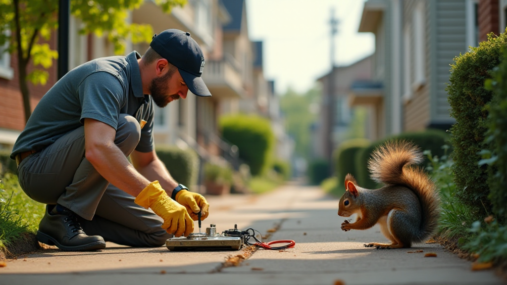 Squirrel trap setup in London